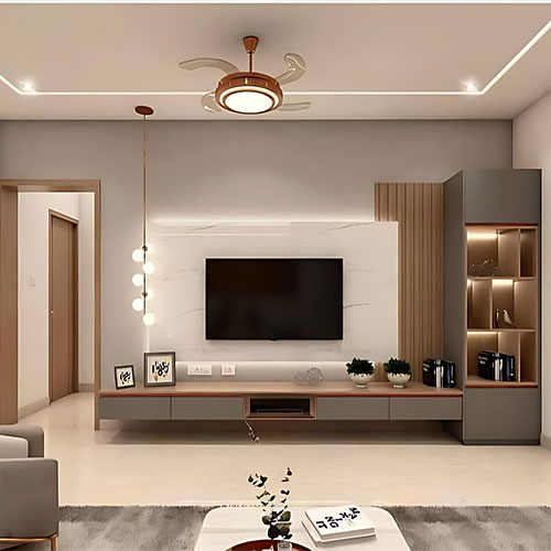 Interior decoration and TV wall-01